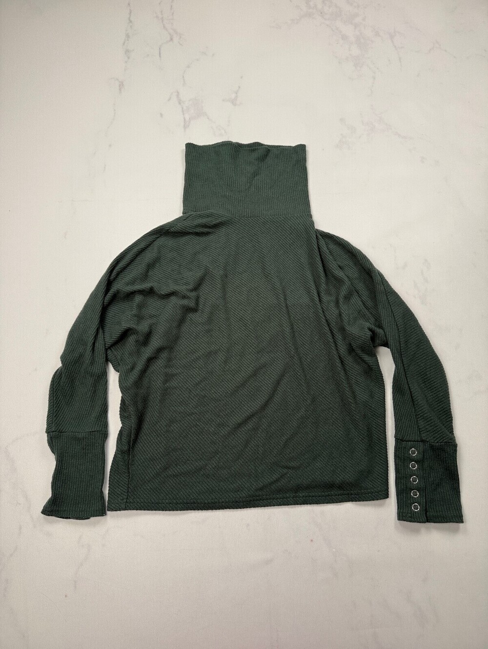 Simply Vera Vera Wang Turtleneck Sweater Green Modern Classic Style - Womens M